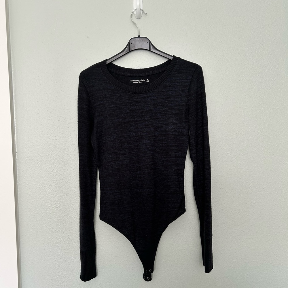 A&F Navy bodysuit. Soft sweater material